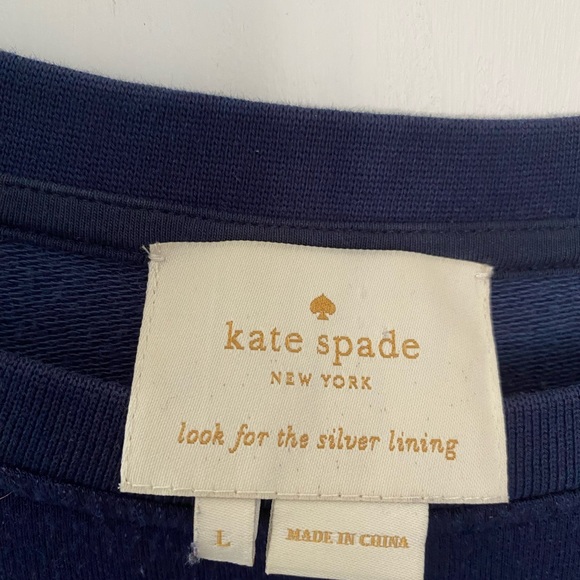 Kate spade sweatshirt, blue, prairie ruffled line-beautiful/soft/ cute piece - Picture 3 of 6